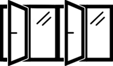 چهار لنگه - یک در میان بازشو